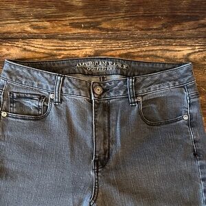 American Eagle Outfitters Women's Dark Gray High Rise Jeans